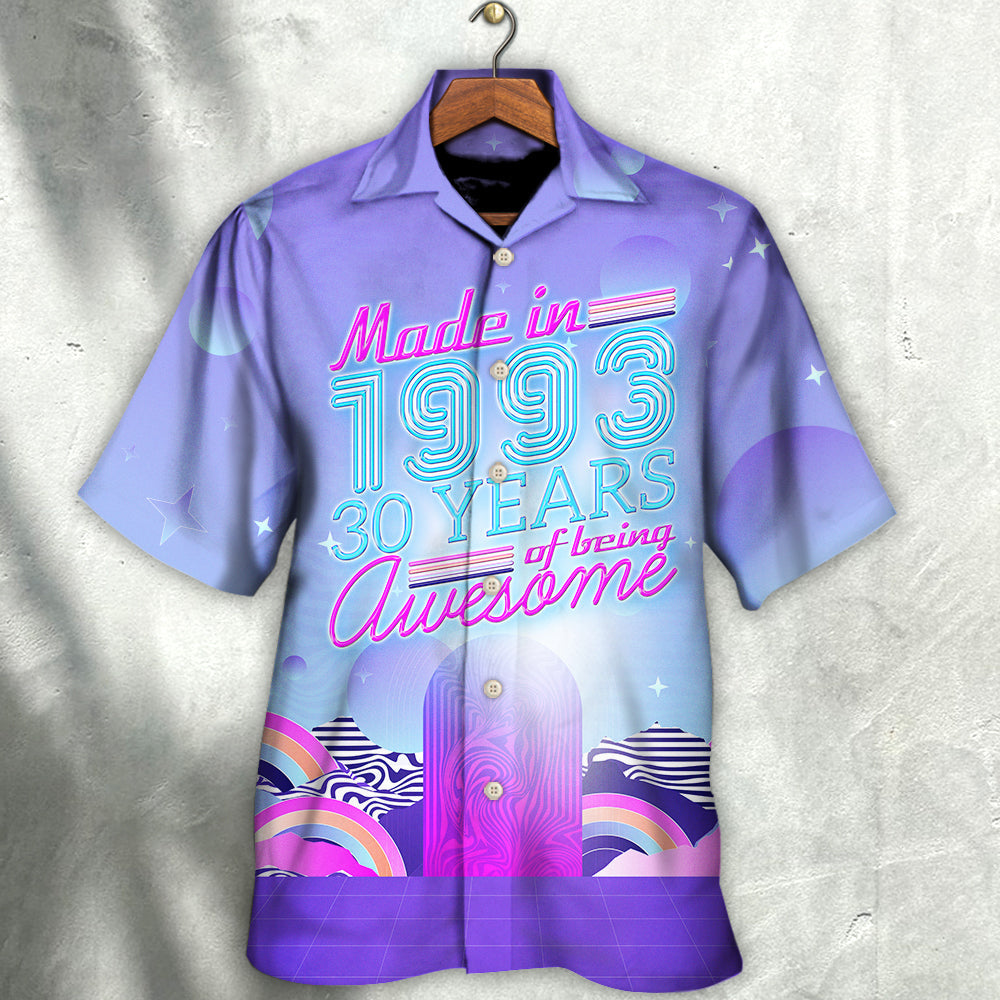 Awesome Birthday Celebration Hawaiian Shirt Pattern Detail For Vacation Travel And Daily Wear
