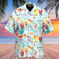 Tropical Wine Cocktail Beach Hawaiian Shirt For Vacation Days And Relaxed Coastal Outings