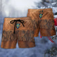 Santa Native Inspired Jacket Beach Shorts Artwork View For Seaside Trips And Casual Style