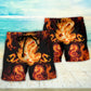 Dragon Fireball Madness Fantasy Beach Shorts Pattern View For Vacation Travel And Outdoor Fun