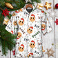 Christmas Hippie Santa Hawaiian Shirt Summer Design Detail For Coastal Travel