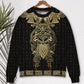 Viking Warrior Golden Raven Sweater For Mythic Art Fans Travel Adventures And Distinctive Gifting
