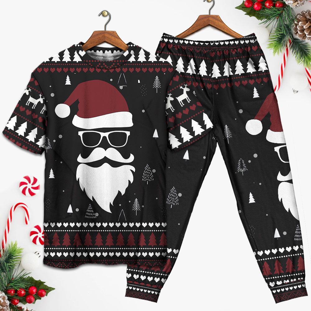 Rooftop Santa Gift Delivery Short Sleeve Pajamas Set For Holiday Travel And Comfortable Home Wear