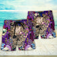 Psychedelic Skull Mushroom Magic Beach Shorts Print View For Coastal Escapes And Casual Outings