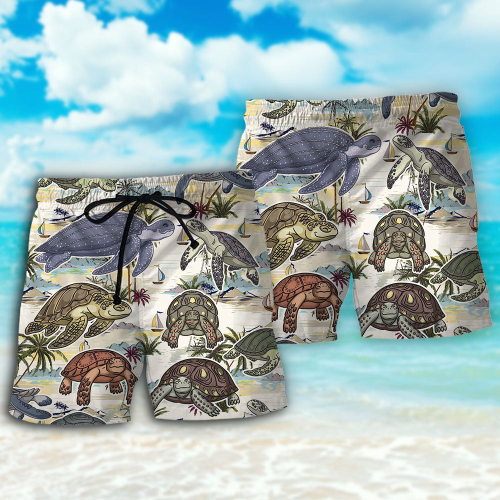 Turtle Tropical Beach Ocean Beach Shorts Print View For Coastal Escapes And Casual Outings