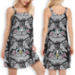 Cat Kitten V-Neck Sleeveless Cami Dress For Outdoor Events And Thoughtful Gifting