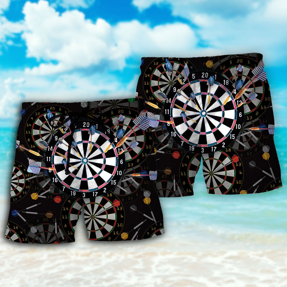 Without Darts I'm Doing Nothing Quote Beach Shorts Design View For Poolside Relaxation And Holiday Trips