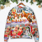 Dog Snowman Christmas Tree Merry Sweater For Winter Celebrations Family Events And Relaxed Seasonal Styling