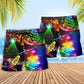 Christmas Military Airplane Beach Shorts Pattern Detail For Island Trips And Relaxed Casual Style