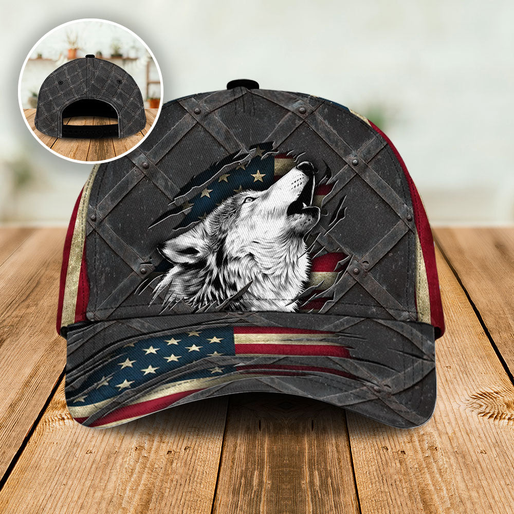 Wolf America Vintage Classic Cap For Outdoor Travel Festivals And Relaxed Everyday Wear