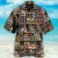 Vintage Cat Book Hawaiian Shirt Pattern View For Relaxed Warm Weather Outfits