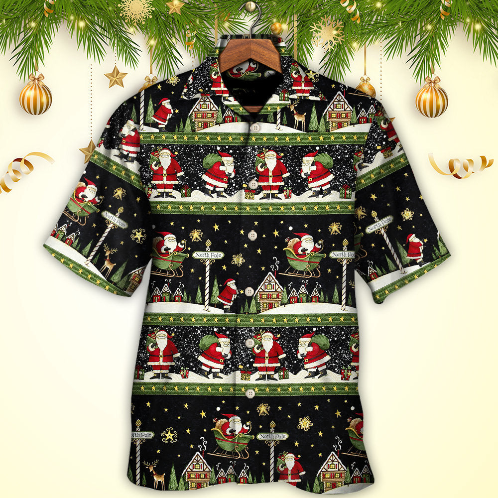 Festive Christmas Big Night Hawaiian Shirt Artwork View For Coastal Escapes And Resort Style