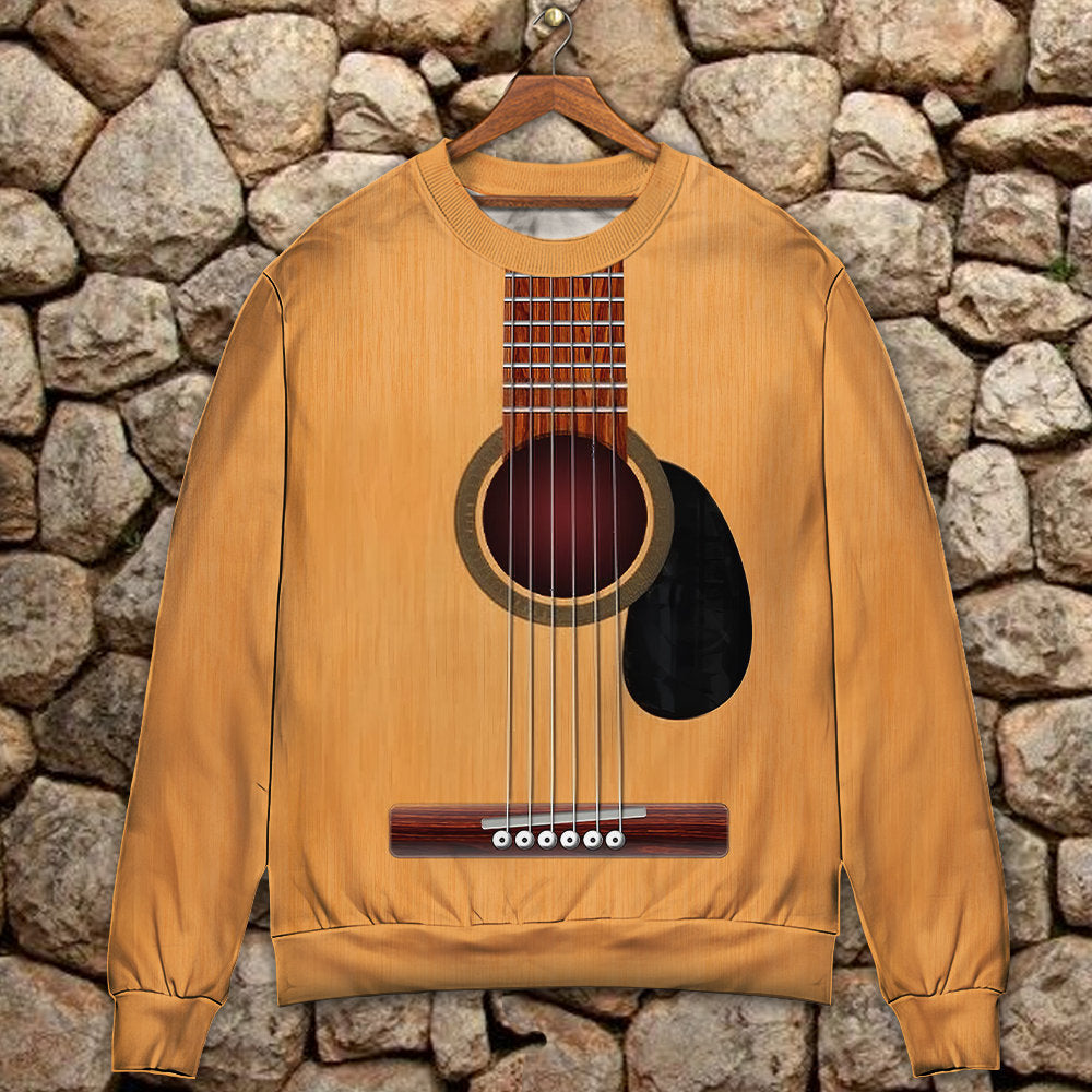 Guitar Music Sweater For Concert Outings Weekend Travel And Relaxed Everyday Styling