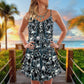 Skull Hot In Here Funny Quote – Women's Summer Sleeveless V-Neck Camisole Dress