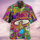 Bohemian Mushroom Hypnotizing Hawaiian Shirt Design Detail For Sunny Adventures And Casual Wear
