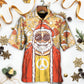 Cute Christmas Santa Hippie Hawaiian Shirt Resort Outfit View For Resort Wear