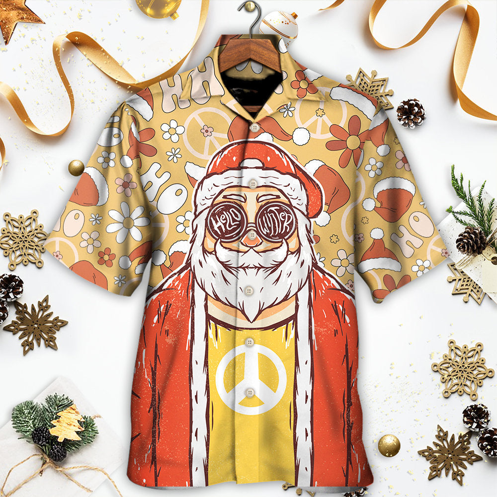 Cute Christmas Santa Hippie Hawaiian Shirt Resort Outfit View For Resort Wear