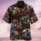 Creative Monster Truck Lava Action Hawaiian Shirt For Island Vacations, Resort Wear, And Relaxed Seasonal Style
