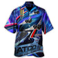 Racing Drag Lifestyle Theme Hawaiian Shirt Artwork View For Weekend Travel And Beach Style