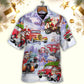 Festive Santa Hot Rod Christmas Tree Hawaiian Shirt All Over Print Detail For Thoughtful Gifting