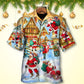Christmas Santa Town Hawaiian Shirt Pattern Detail For Thoughtful Gifting