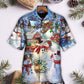 Christmas Snowman Hawaiian Shirt Summer Design Detail For Coastal Travel