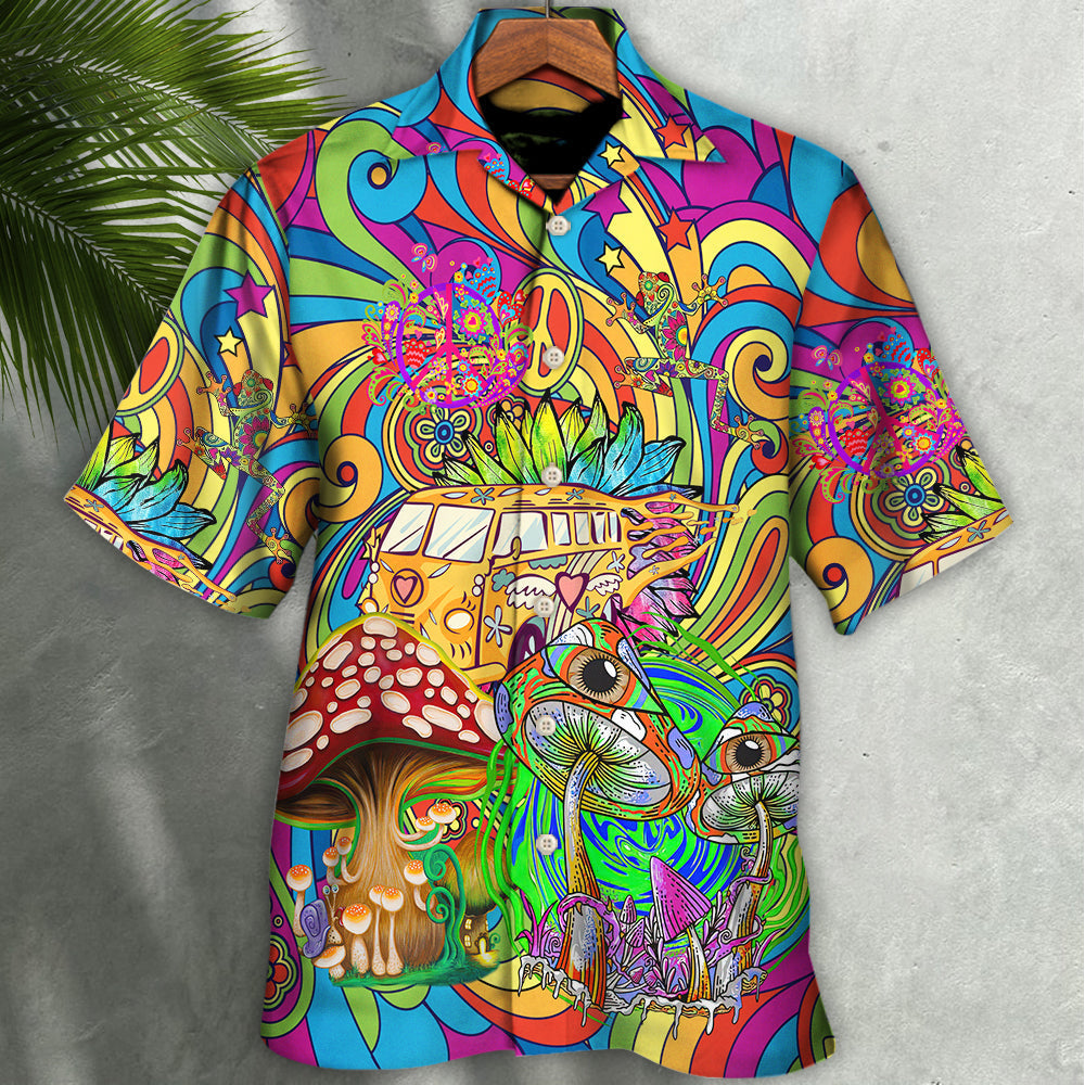 Hippie Adventure Dream Hawaiian Shirt Artwork View For Summer Travel