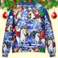 Christmas Santa Riding Unicorn Rainbow Night Sweater For Winter Parties Seasonal Adventures And Relaxed Everyday Styling