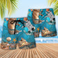 Coastal Cat Beach Shorts Pattern Detail For Sunny Day Adventures And Thoughtful Gift Giving