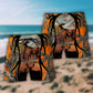 Hunting Deer Orange Camo Outdoor Beach Shorts Pattern Detail For Relaxed Weekends And Easygoing Coastal Style