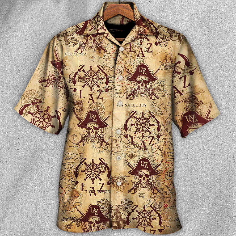 Skull Nautical Pirate Pirates Unique Hawaiian Shirt Design Detail For Sunny Adventures And Casual Wear