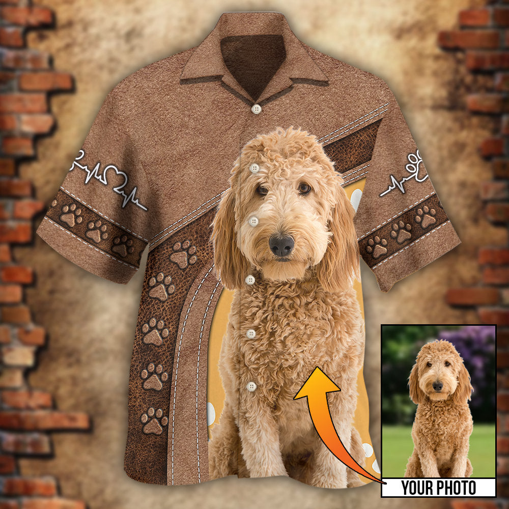 Dog Paw Various Custom Photo Personalized Hawaiian Shirt Pattern View For Relaxed Warm Weather Outfits