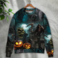 Halloween Ghost Pumpkin Night Sweater For Bold Streetwear Travel And Relaxed Everyday Styling