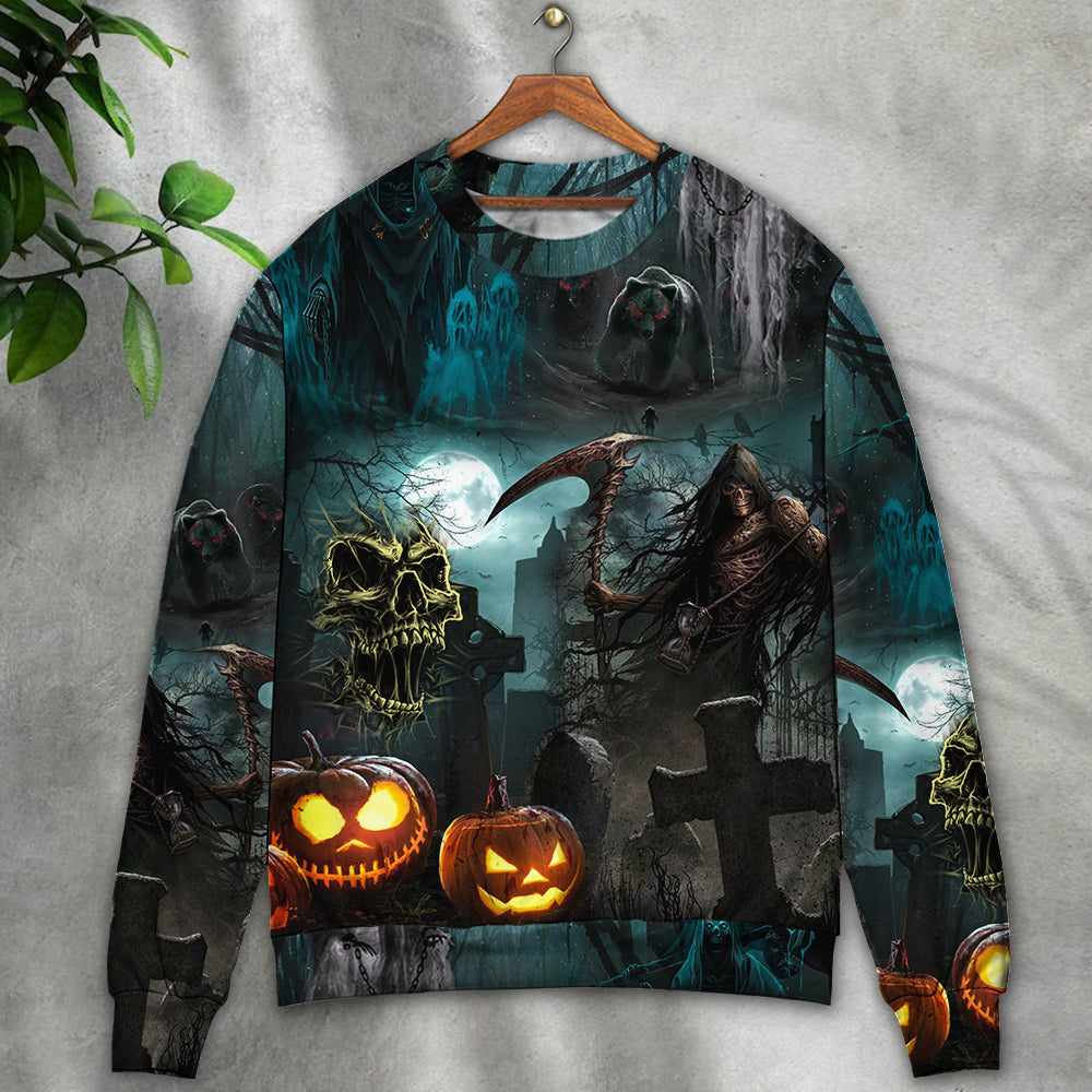 Halloween Ghost Pumpkin Night Sweater For Bold Streetwear Travel And Relaxed Everyday Styling