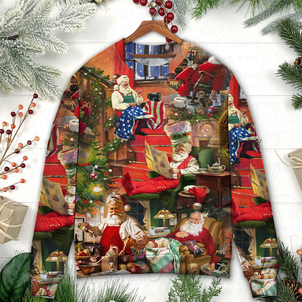 Christmas Santa Daily Sweater For Festive Events Weekend Outings And Comfortable Winter Style