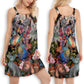 Cat Sphynx Love V-Neck Sleeveless Cami Dress For Outdoor Events And Thoughtful Gifting