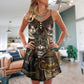 Steampunk Vintage Cat Style V-Neck Sleeveless Cami Dress For Summer Events And Comfortable Everyday Style