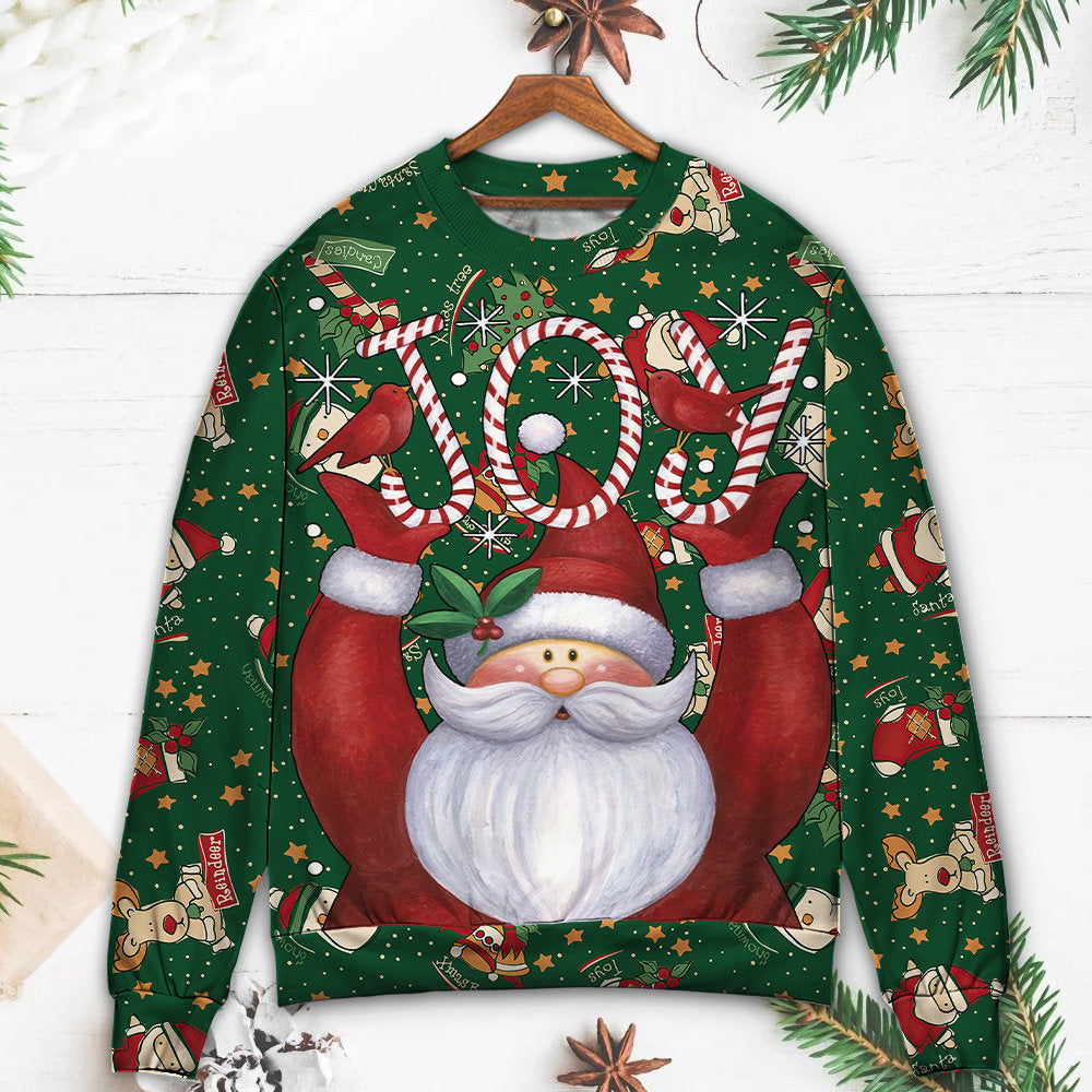 Christmas Santa Joyful Sweater For Winter Celebrations Family Events And Relaxed Seasonal Styling