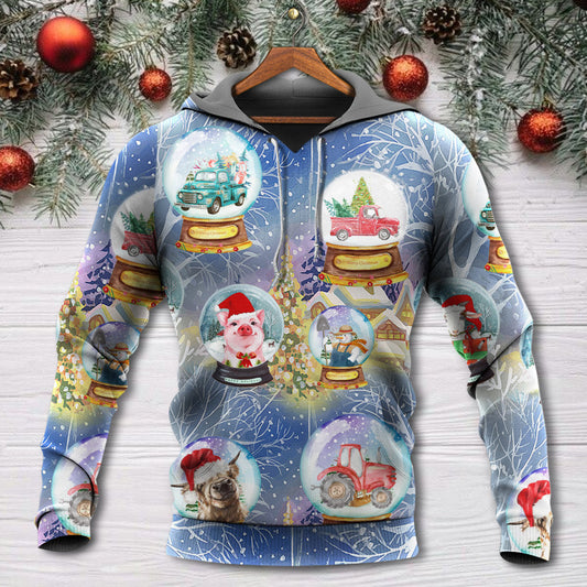 Funny Christmas Farmer Holiday Hoodie For Festive Celebrations Seasonal Trips And Relaxed Winter Wear