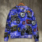 Motorcycle Lightning Blue Sweater For Vehicle Lovers Holidays Weekend Trips And Comfortable Wear