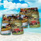 Farm Tractor Painting Rustic Beach Shorts Pattern Detail For Relaxed Warm Weather Outfits