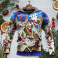 Christmas Rooftop Santa Reindeer Night Hoodie For Festive Streetwear Winter Outings And Christmas Celebrations