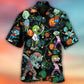 Tropical Zombie Halloween Pumpkin Scary Hawaiian Shirt Pattern View For Lightweight Everyday Style