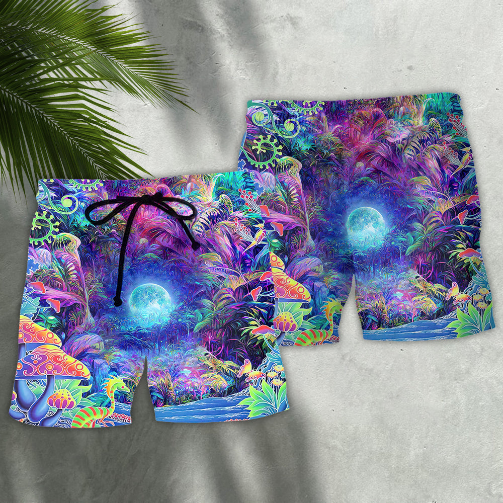 Hippie Nature Is My Home Beach Shorts Pattern View For Weekend Trips And Outdoor Activities