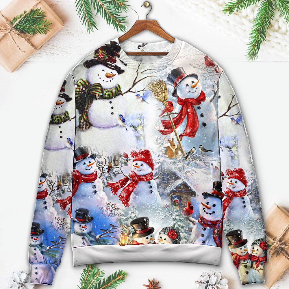 Snowman Christmas Merry Xmas Sweater For Holiday Travel Winter Outings And Cheerful Gift Giving