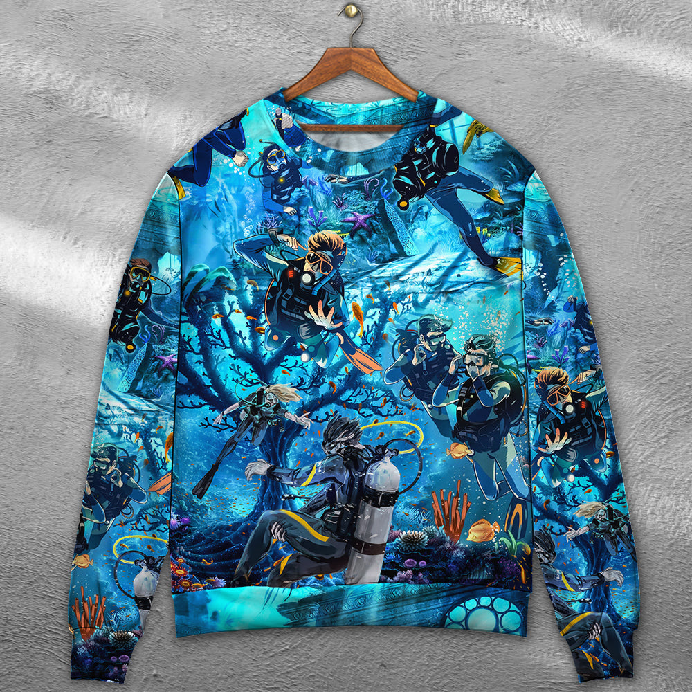 Under The Sea Diving Sweater For Nautical Adventures Travel Events And Thoughtful Gifting