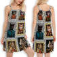 Cat Noble Aristocrat V-Neck Sleeveless Cami Dress For Animal Lovers And Casual Summer Wear