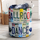 Ballroom Dance Live Love License Plate Laundry Basket For Nursery Dorm And Home Storage