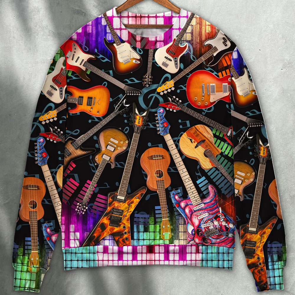 Guitar Music Sweater For Casual Wear Festivals Travel And Thoughtful Gifting