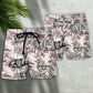 Goat Tropical Art Style Beach Shorts For Tropical Vacation Wear